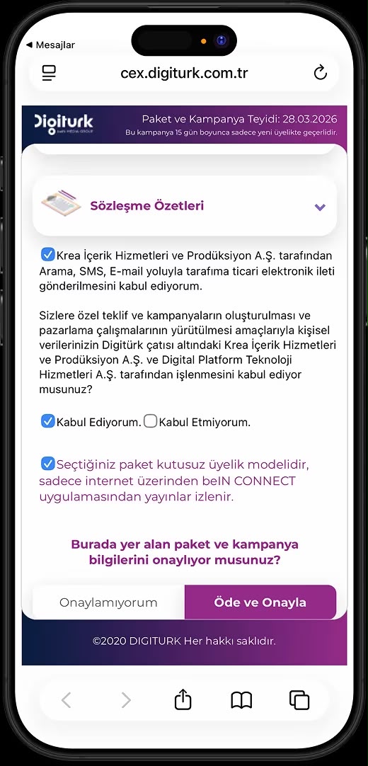 Hoş geldiniz, üyelik başladı